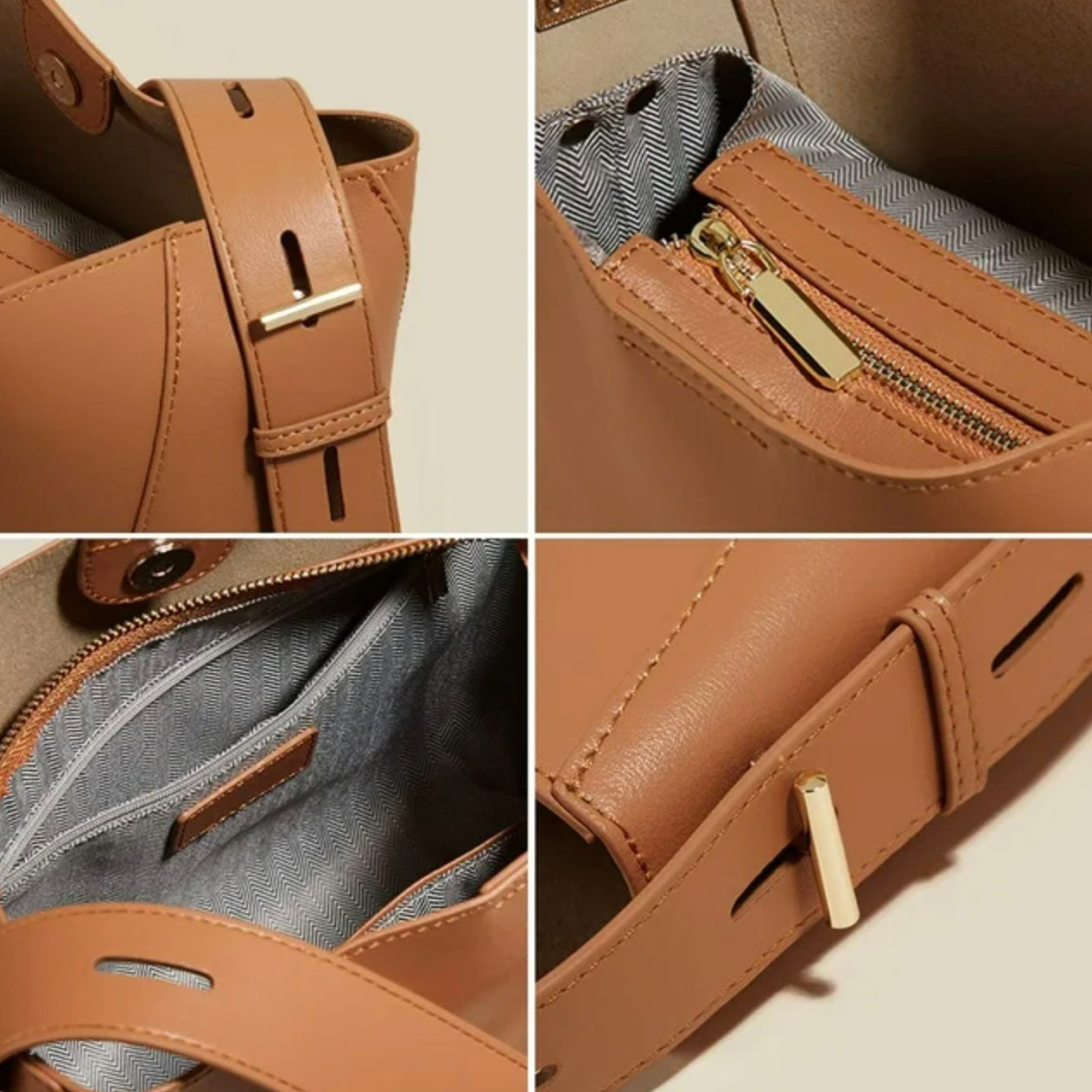Valmio Melina Leather Women's Bag - Brown