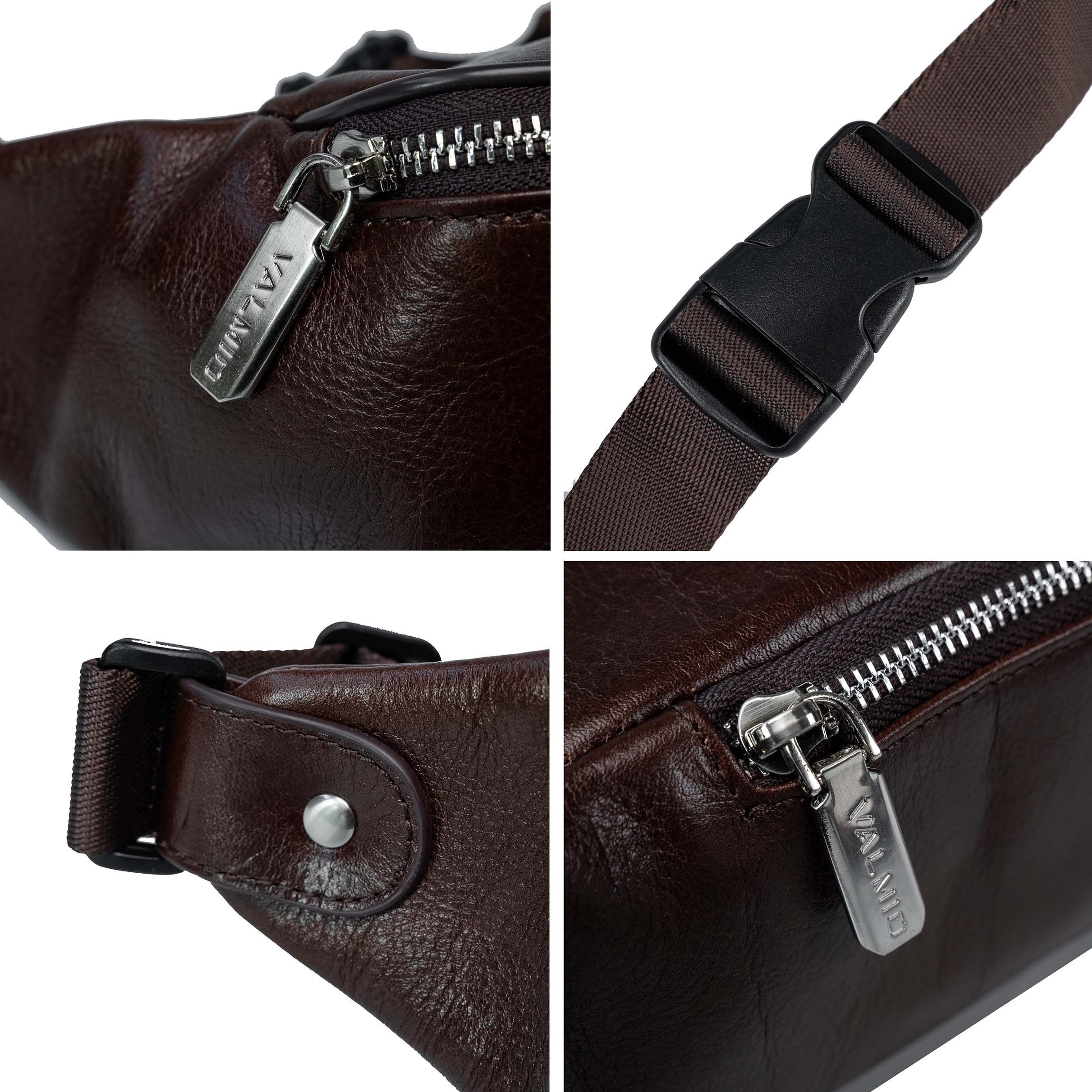 Valmio M86 brown leather waist bag