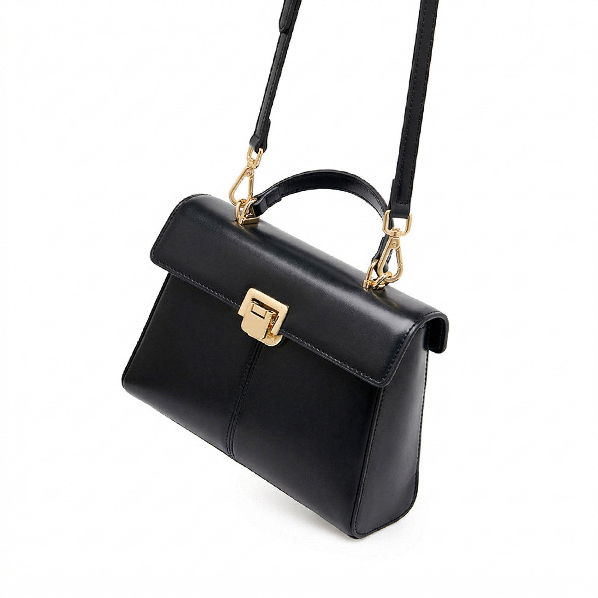 Valmio Nerona Leather Women's Bag - Black