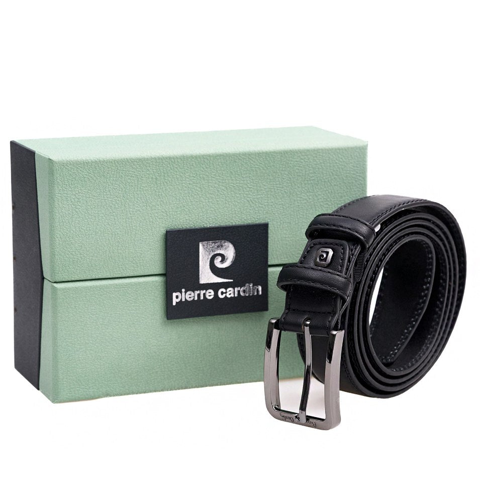 Men's leather belt Pierre Cardin 2508-NERO