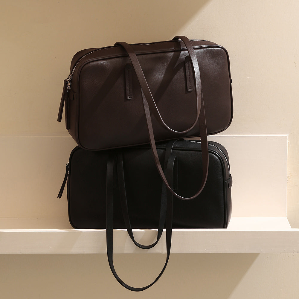 Sac à main pour femme en cuir Valmio Renora - noir