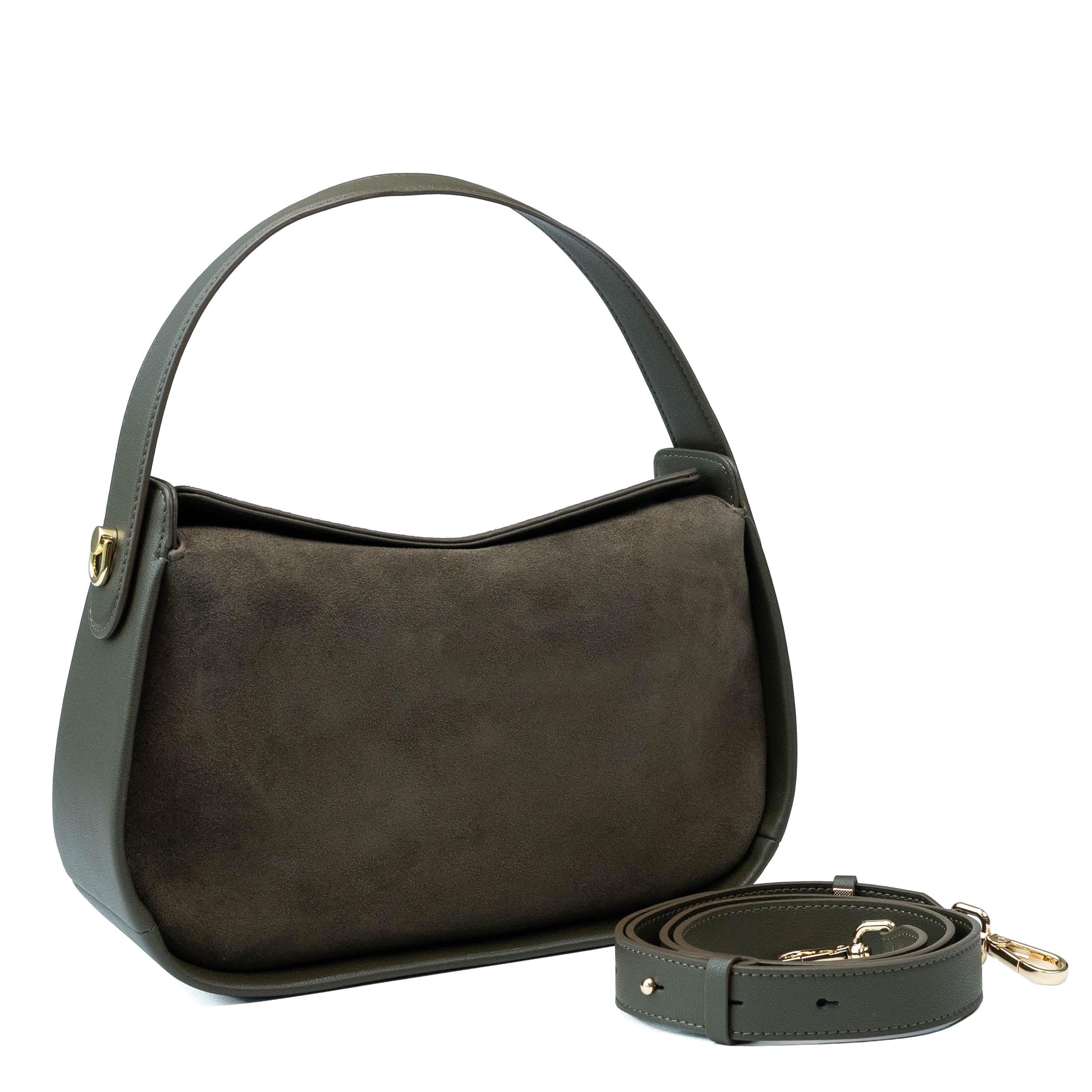 Valmio Nerissa leather women's handbag - green