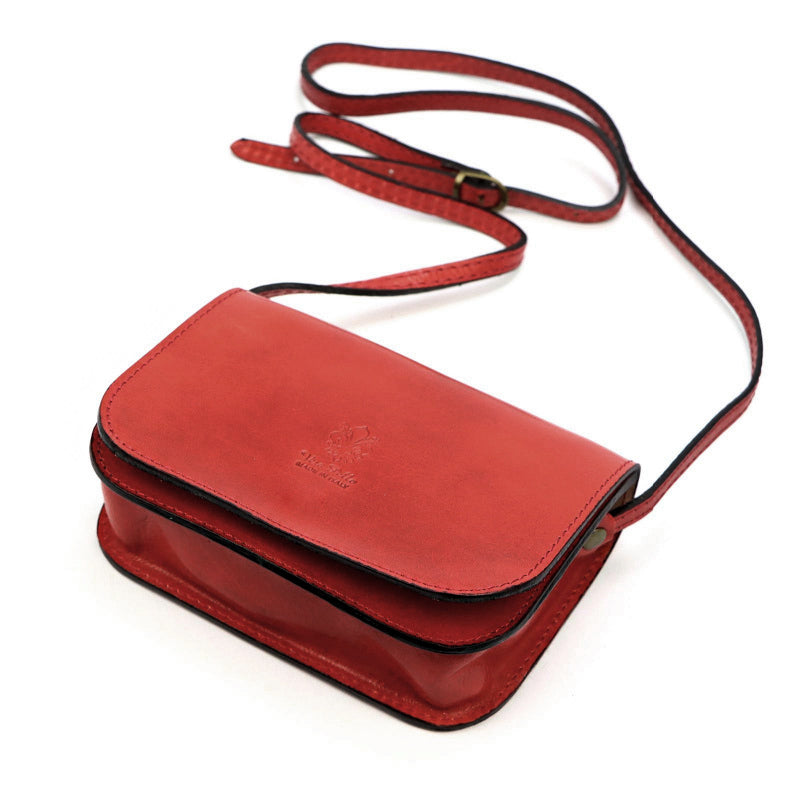 Leather women’s handbag FLORENCE 45 red
