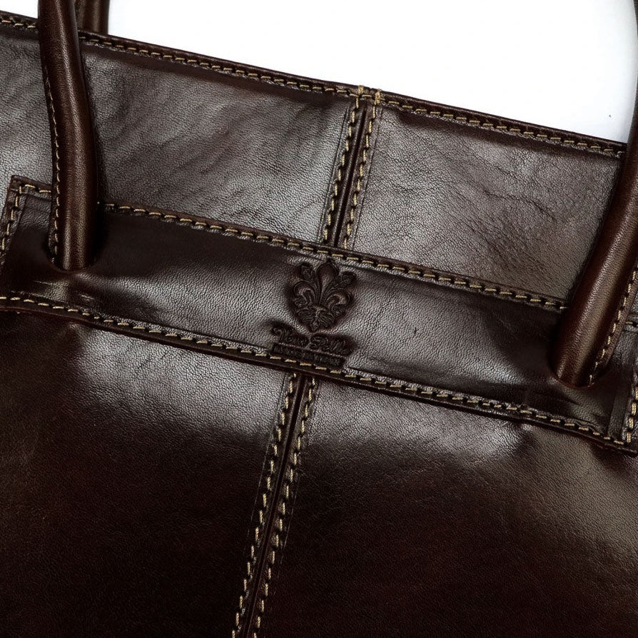 Sac à main en cuir Florence 1028 Marron