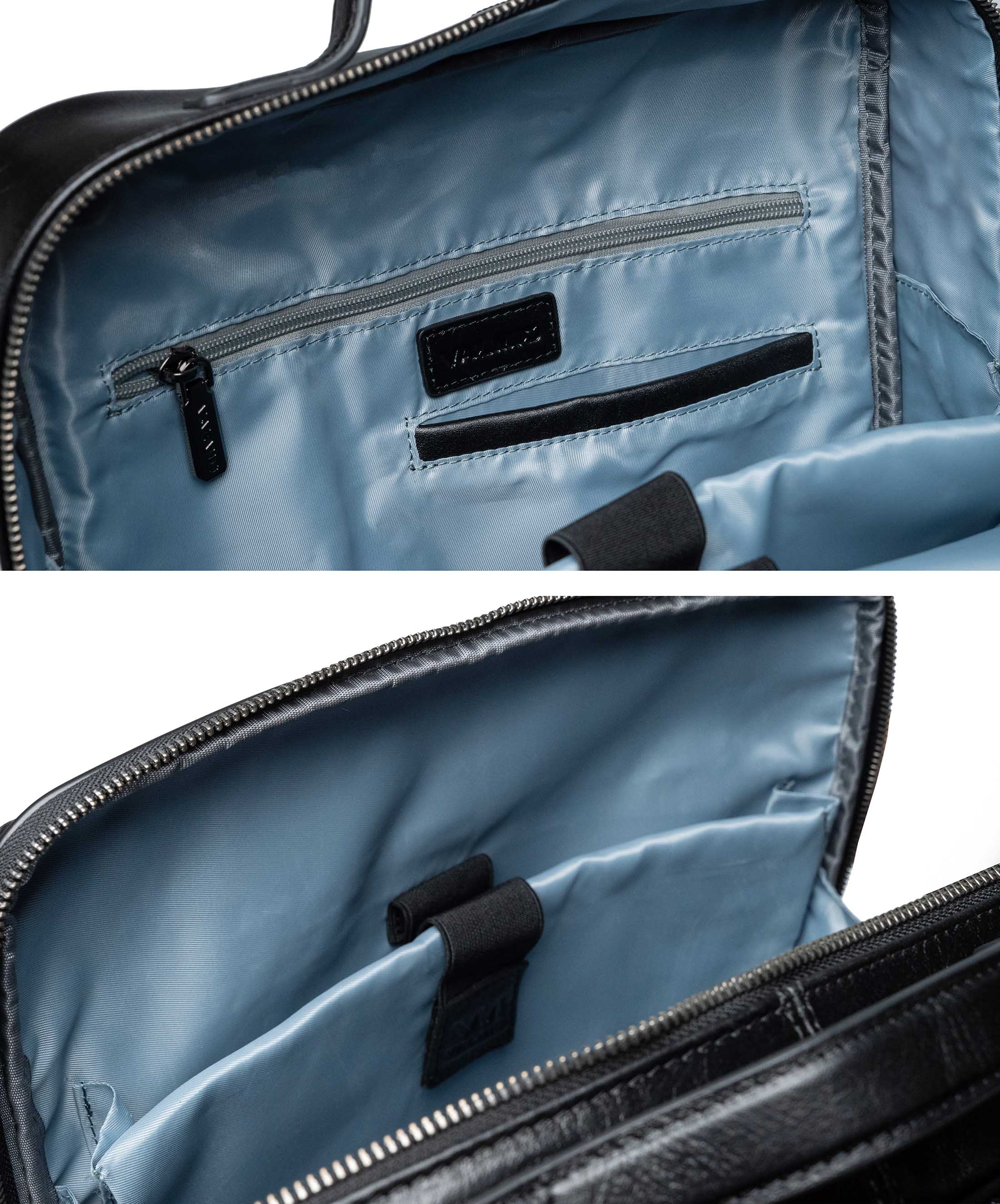 Luxuriöser Leder-Rucksack Valmio Ardent - schwarz