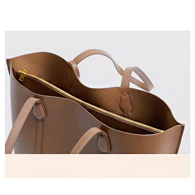 Valmio Nivora leather women's handbag - brown