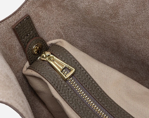 Bolso de cuero para mujer Valmio Terina - café