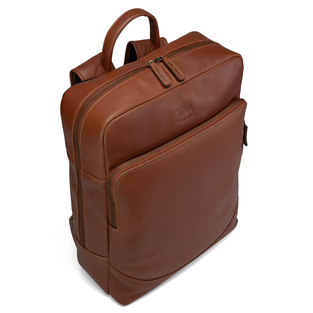 Valmio Axis Leather Backpack Cognac