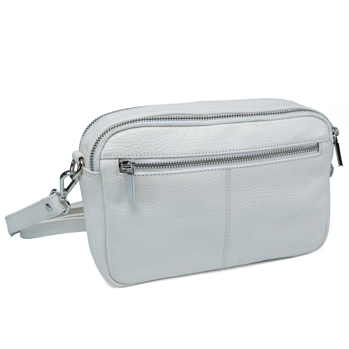 Valmio Fide Women's Leather Crossbody Bag - White