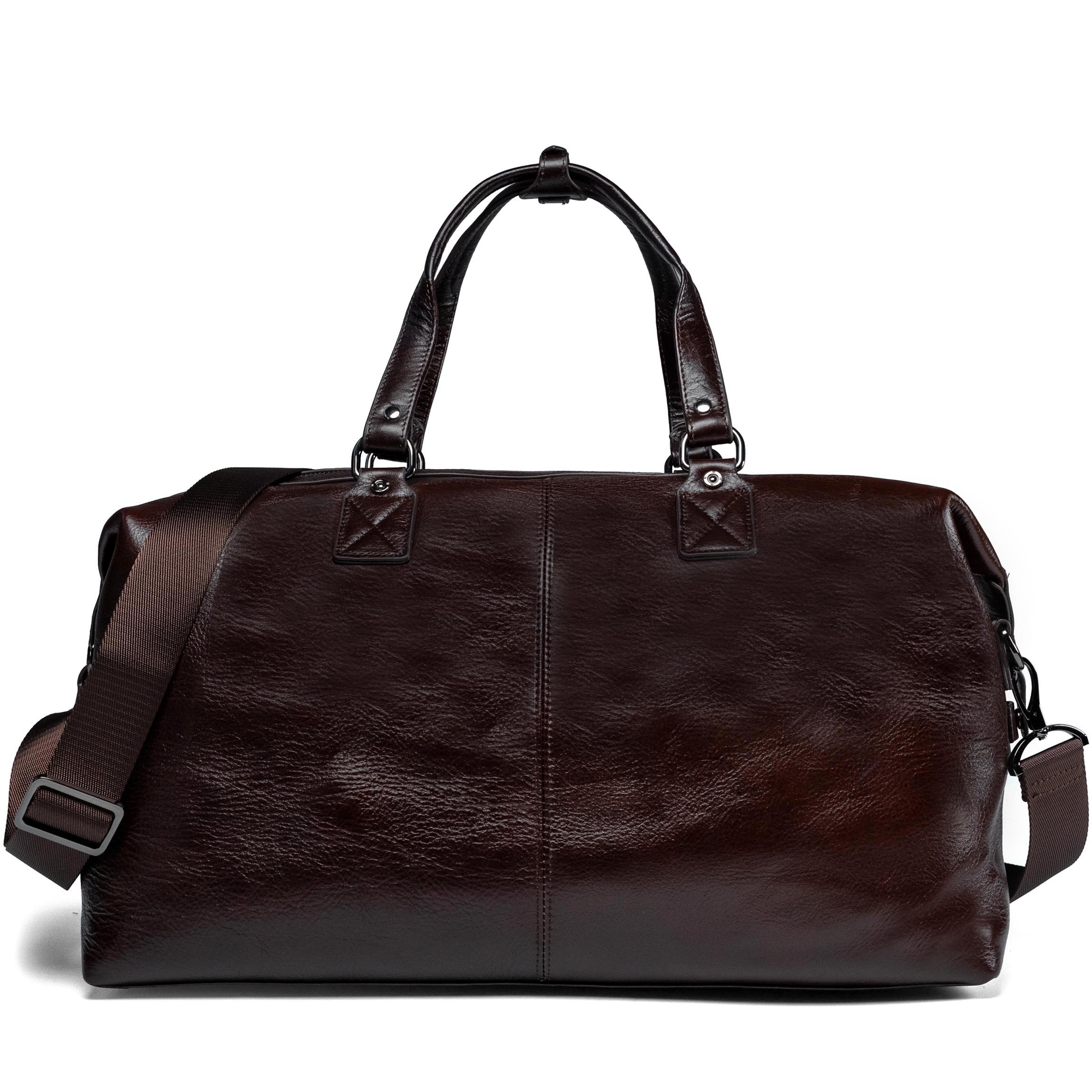 Sac de voyage en cuir Valmio Kane - marron