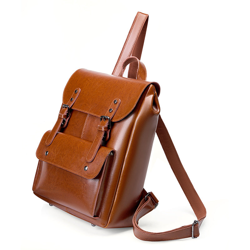 Sac à dos femme en cuir Valmio Delora - marron