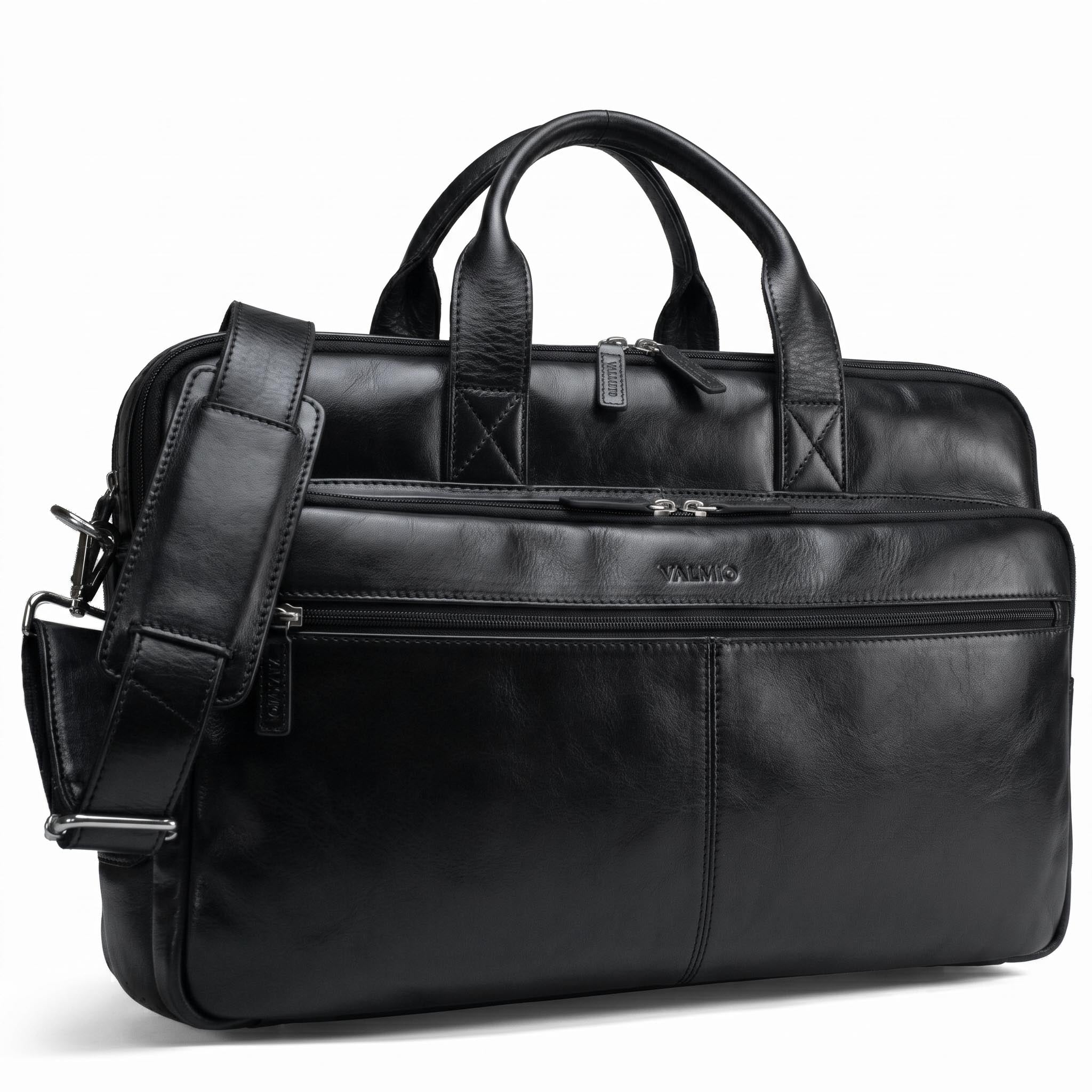 Valmio Vigo Genuine Leather Bag Black