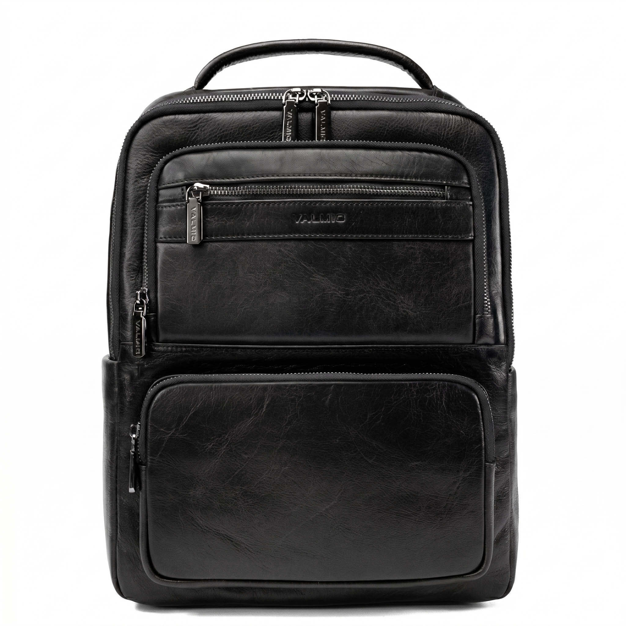 Valmio Kordon luxury leather backpack - black