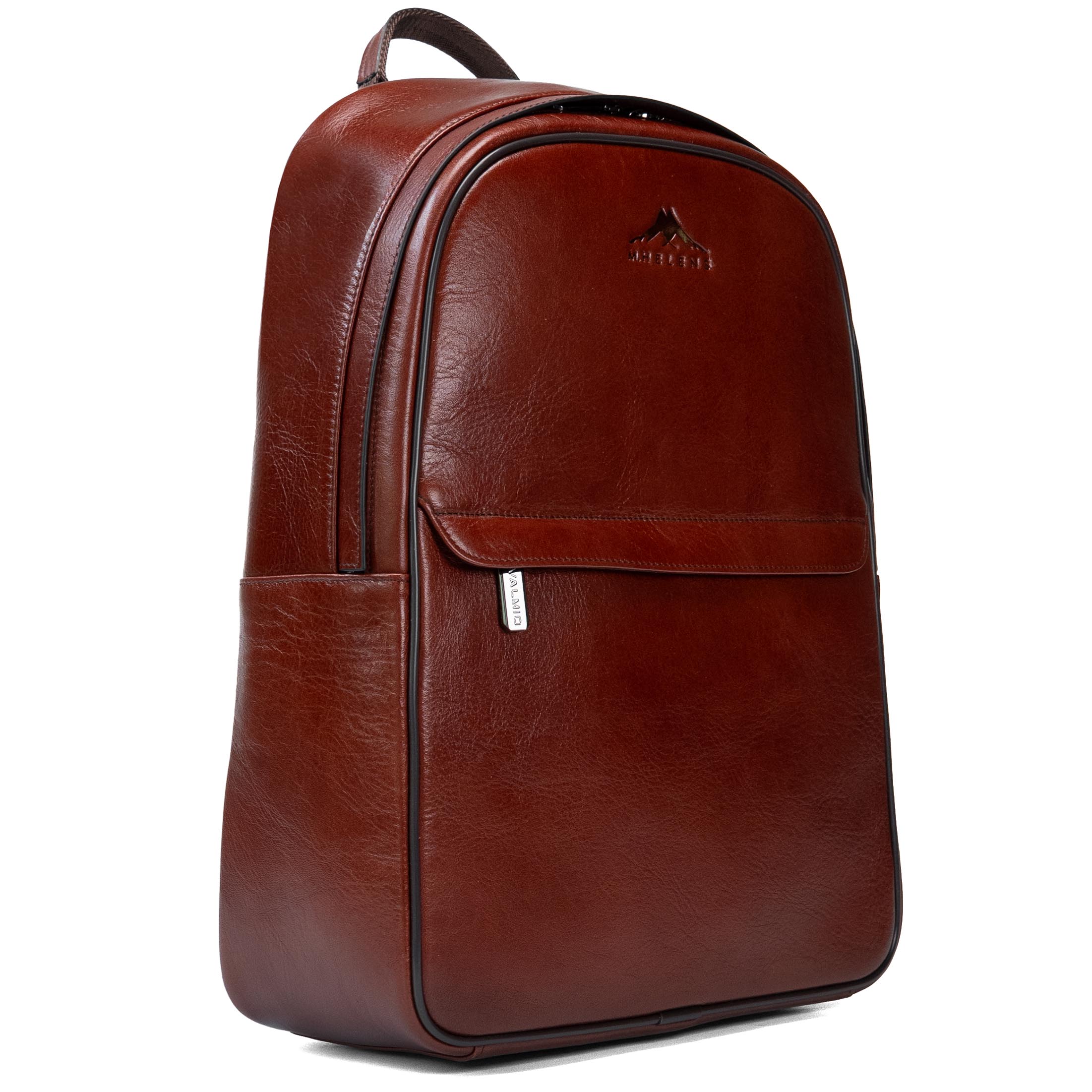 Valmio Borton Leder-Rucksack - hellbraun