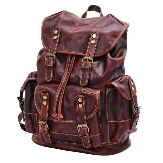 Sac à dos en cuir Valmio Norden - marron