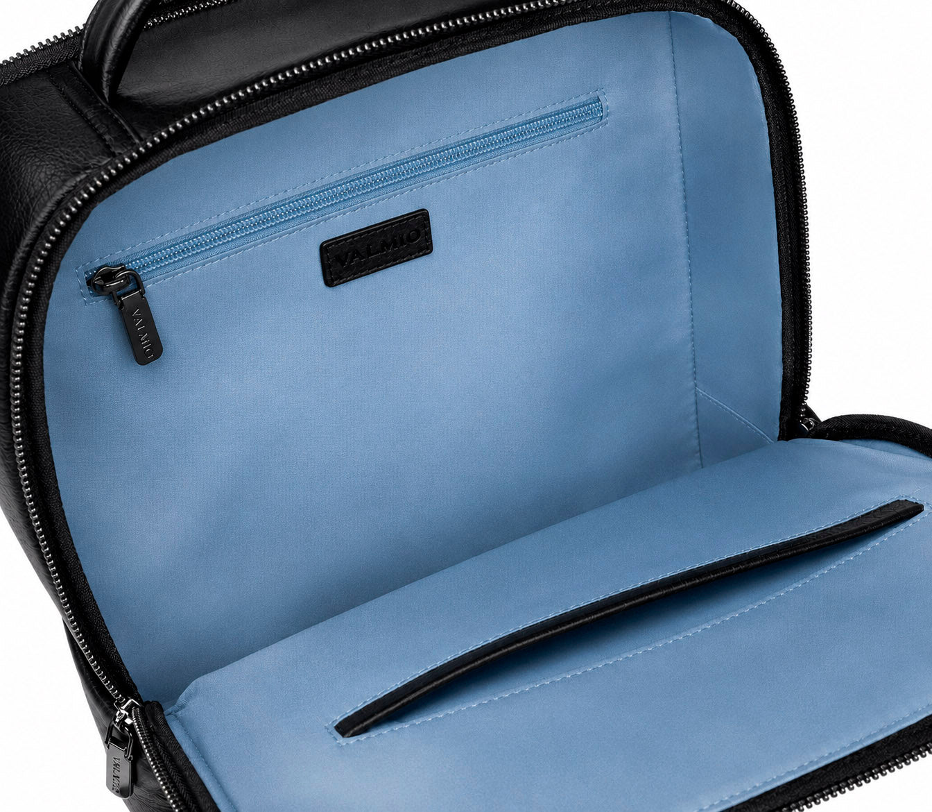 Sac à dos en cuir de luxe Valmio Kordon - noir