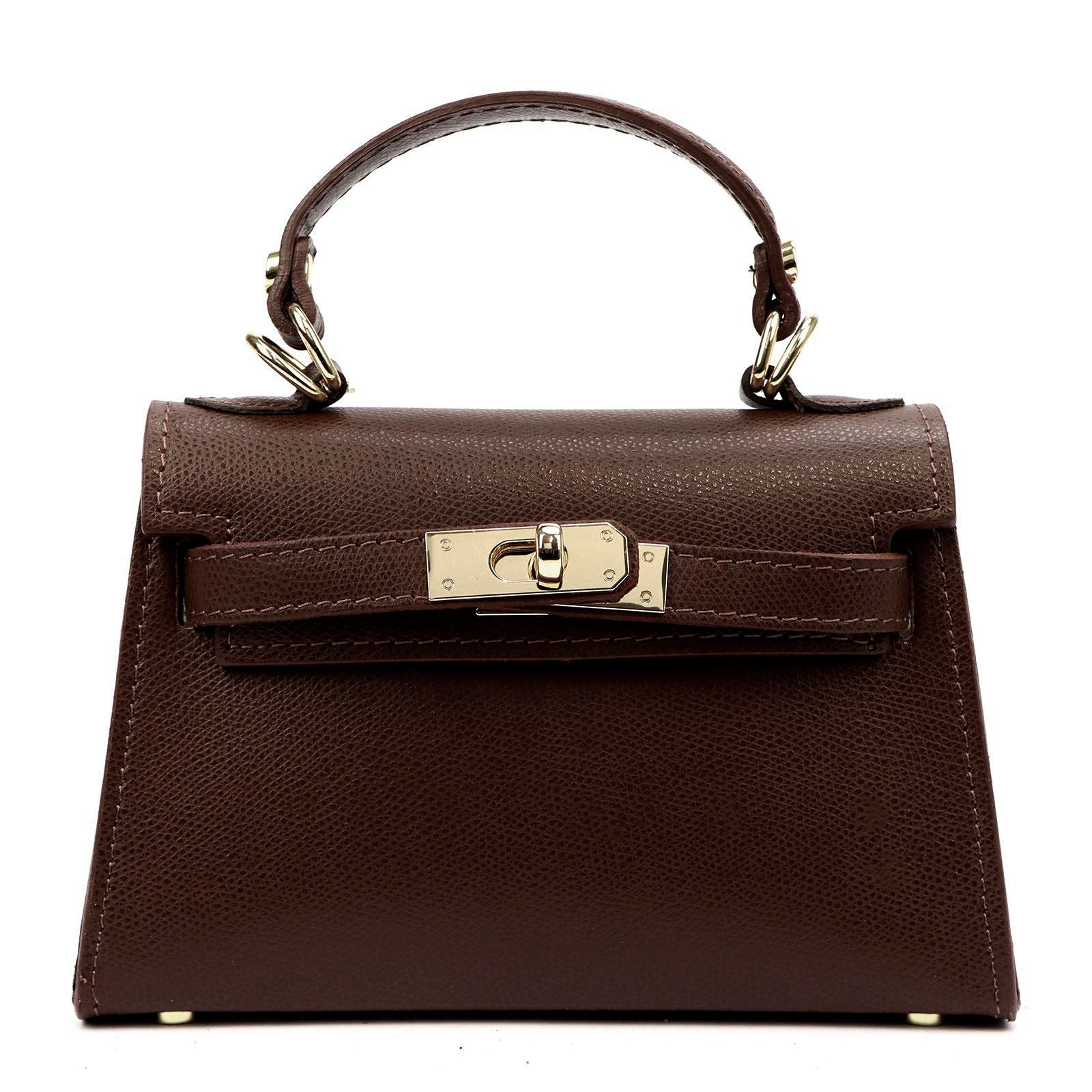 Leather women's handbag LUKA 24-002 Taupe