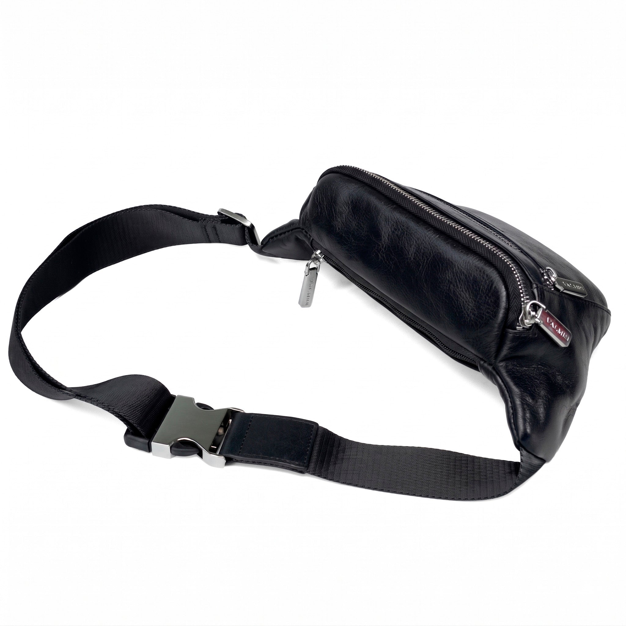 Valmio Gantry Herren Leder-Gürteltasche - schwarz