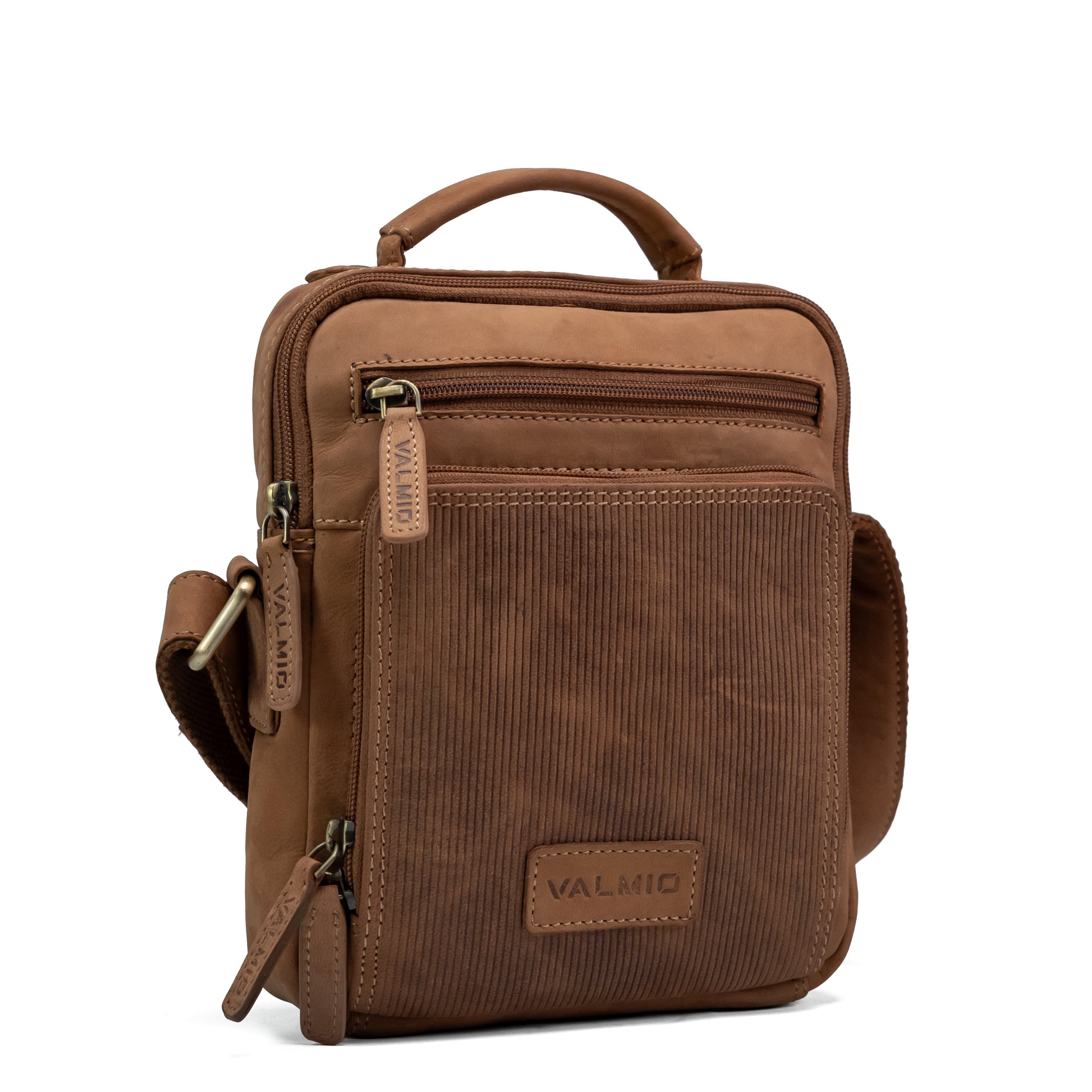 Bolso de hombro Valmio Craft color tostado oscuro