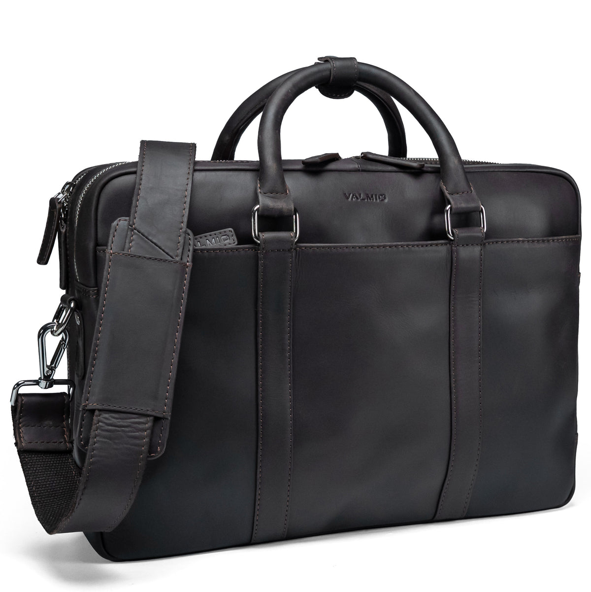 Men's Leather Laptop Bag Valmio Cargo - Brown