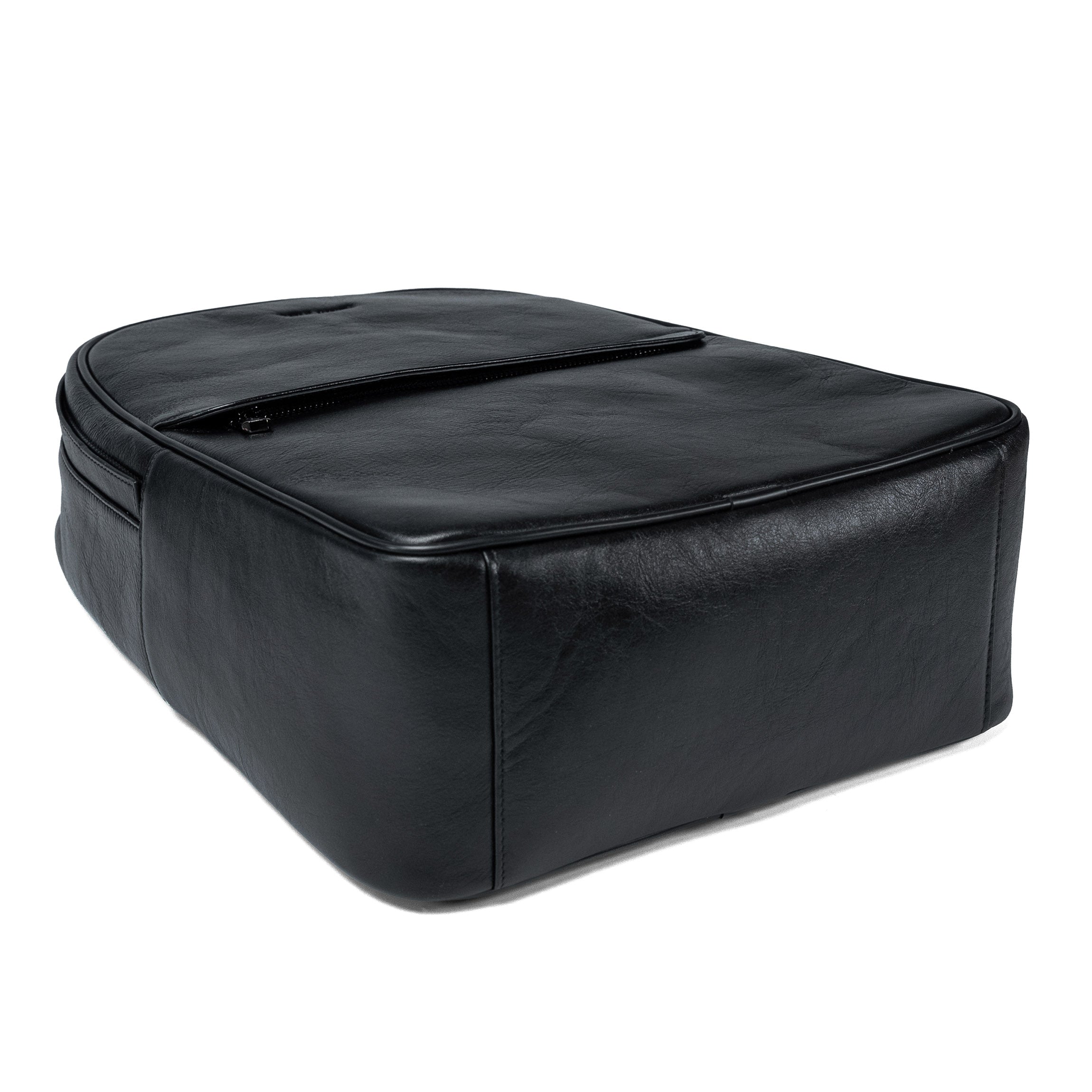 Valmio Borton Leder-Rucksack - Schwarz