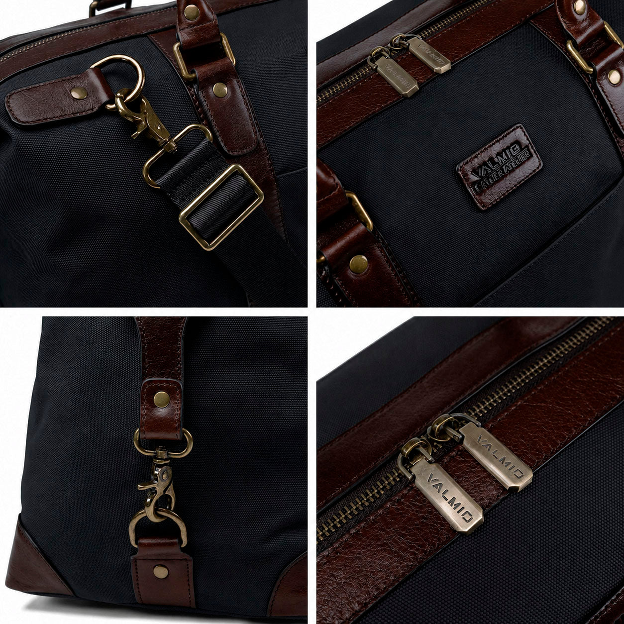 Bolsa de viaje para hombre Valmio Brenson - negro