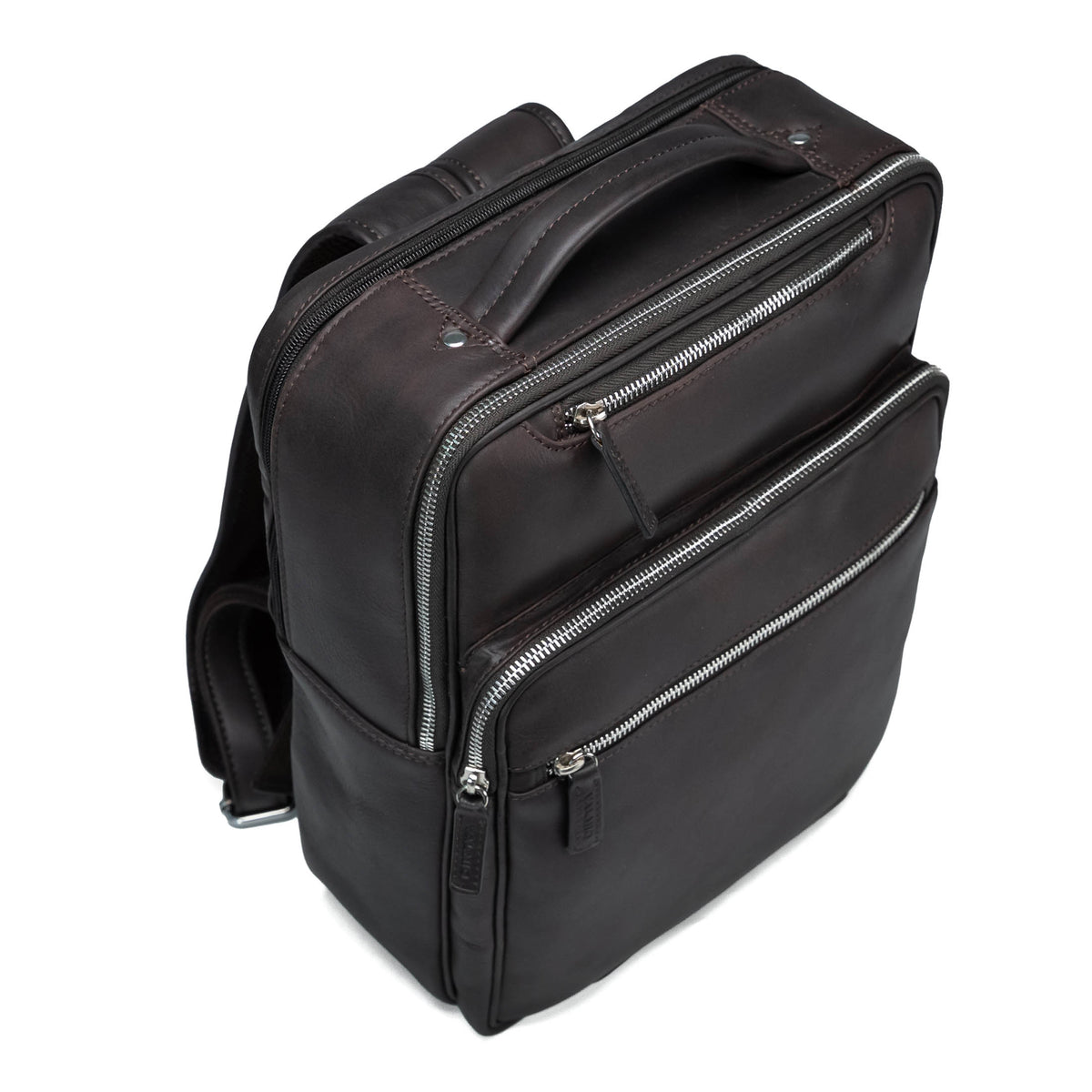 Valmio Byron Leather Backpack Dark Brown