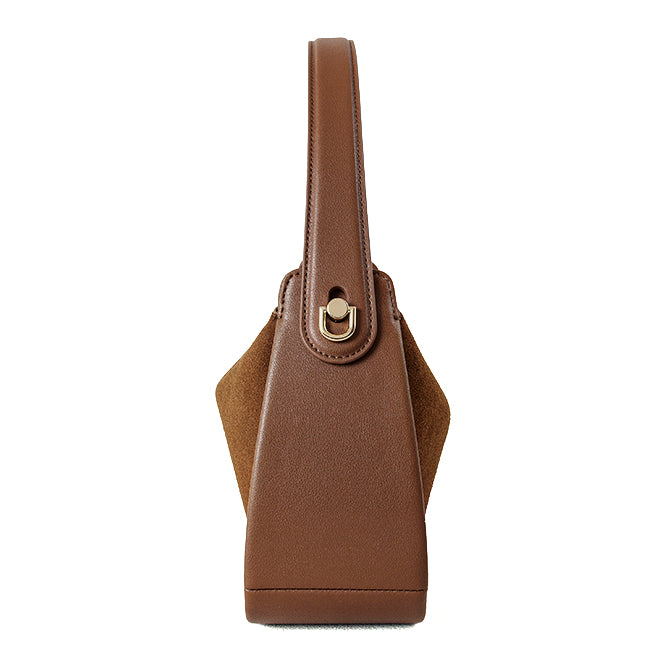 Valmio Nerissa Leder Damenhandtasche - Dunkelbraun
