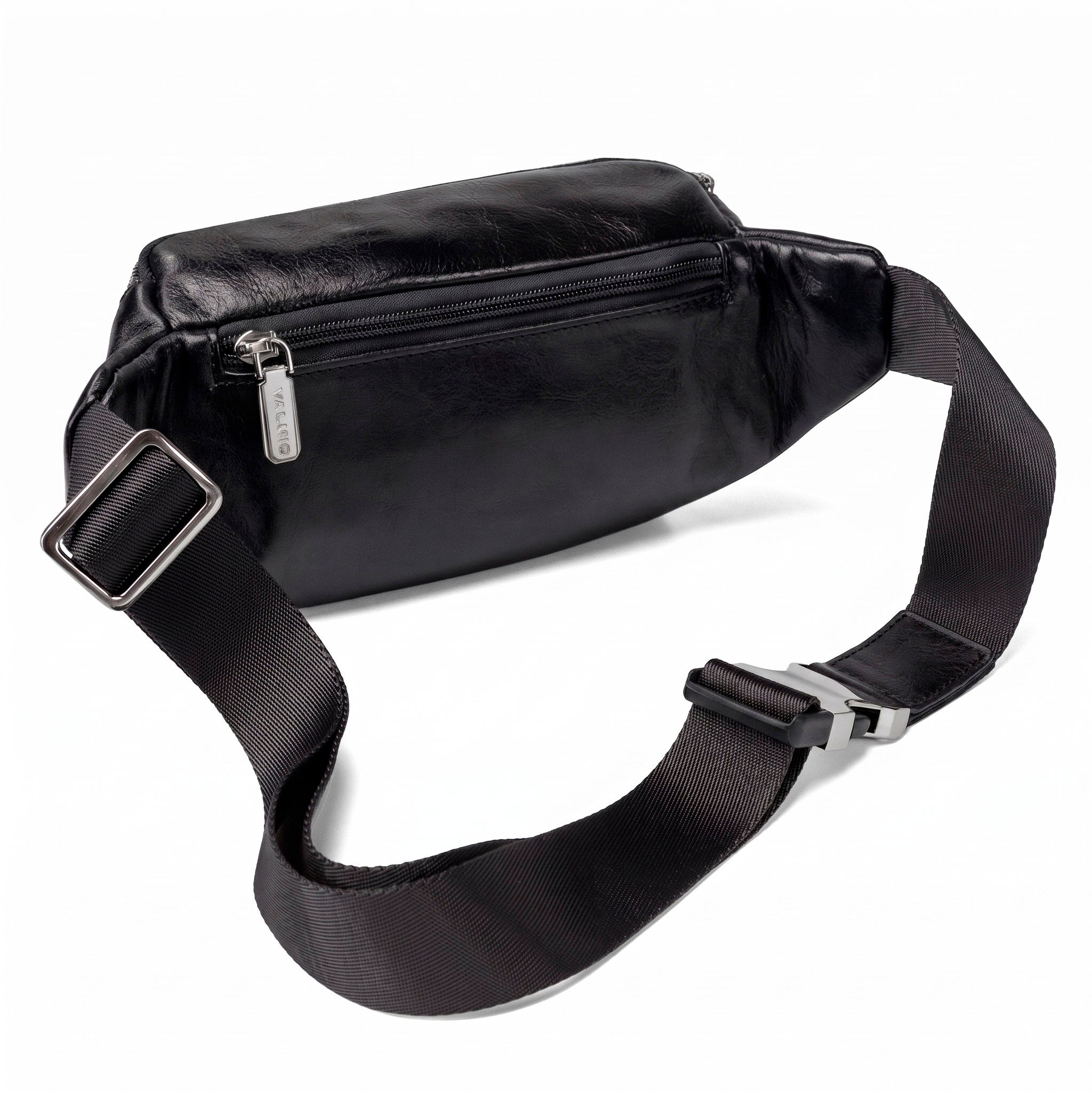 Valmio Gantry Herren Leder-Gürteltasche - schwarz