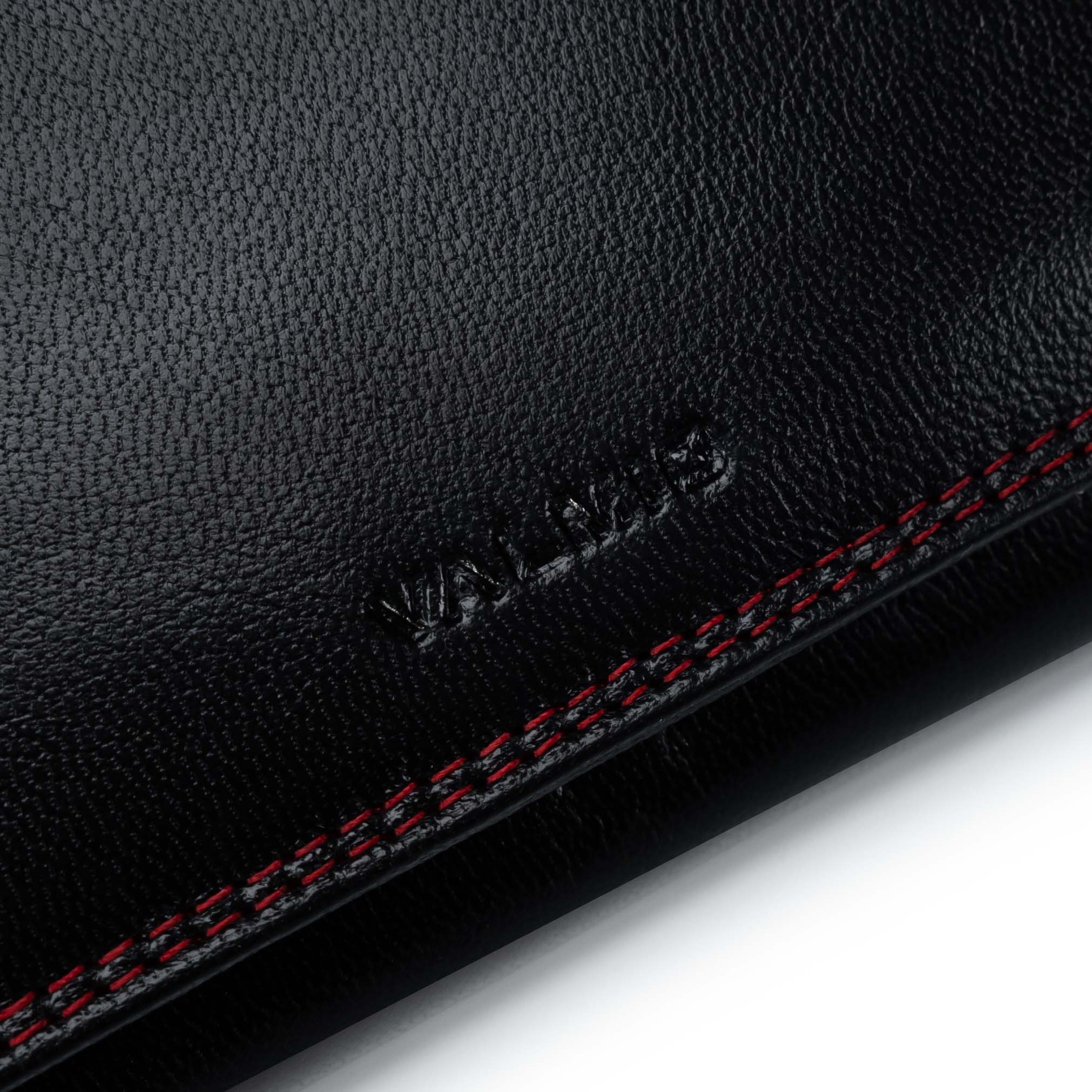Leren damesportemonnee Valmio Benxi 2433 Zwart/Rood