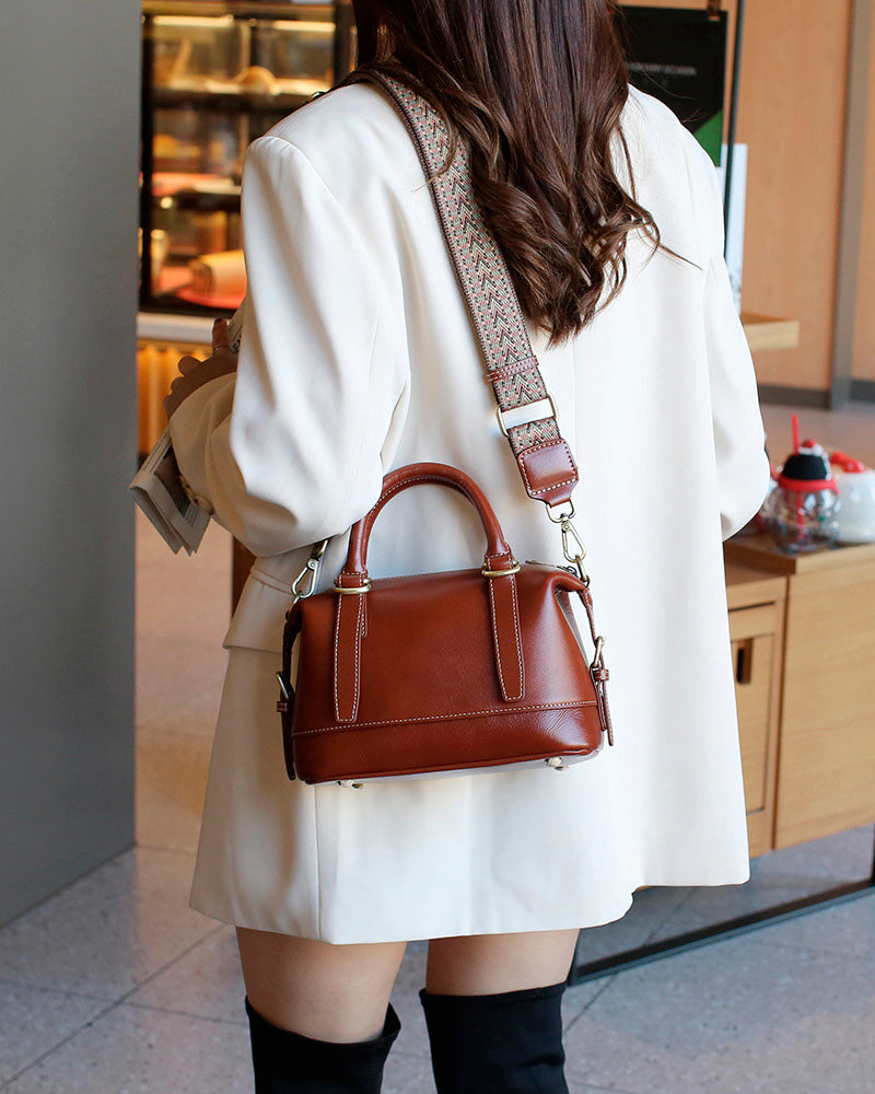 Valmio Telora Leather Women's Bag - dark brown
