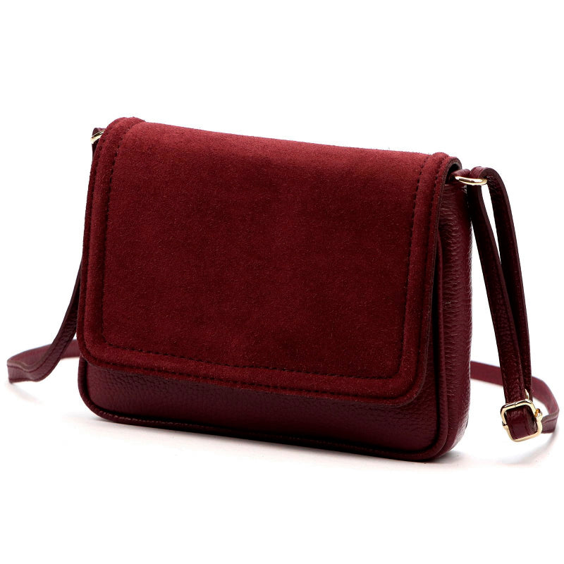 Kožená dámská kabelka LUKA 26-016 BORDO