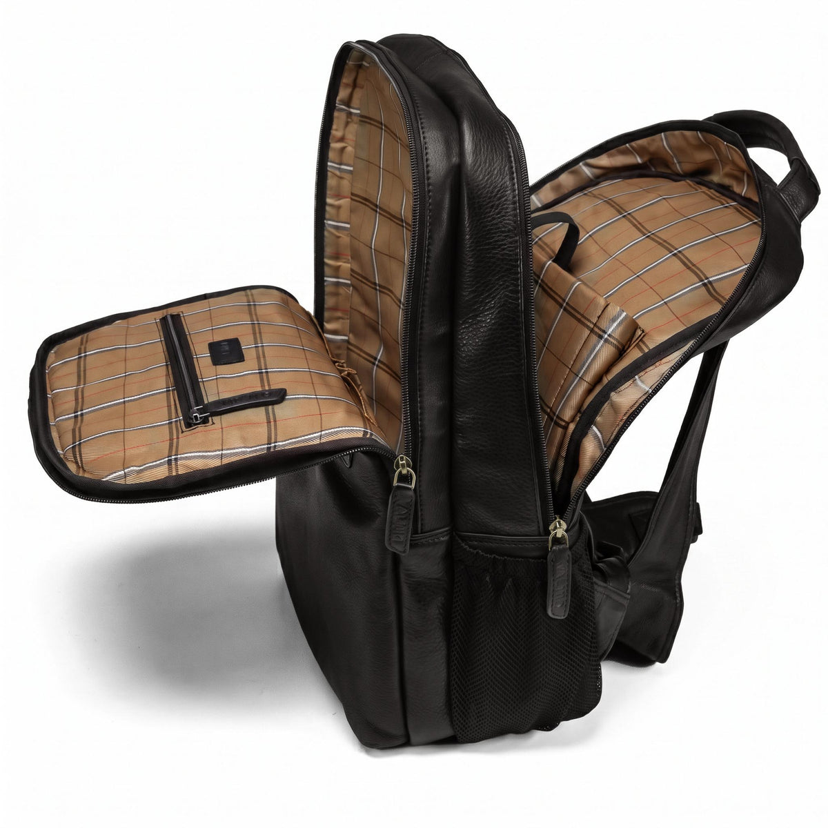 Brauner Rucksack aus Vollnarbenleder, Modell Valmio Lands