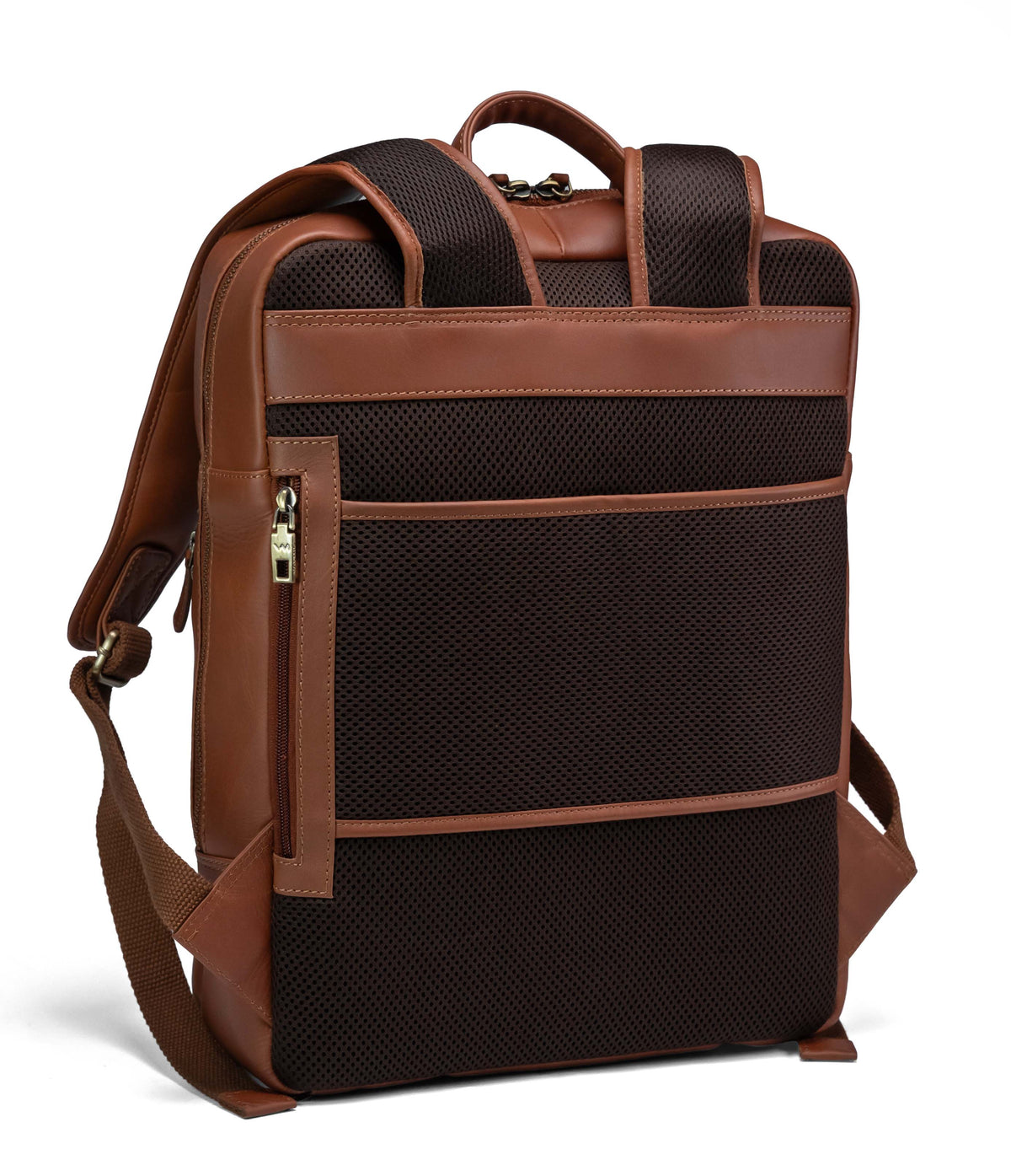 Valmio Axis Leather Backpack Cognac