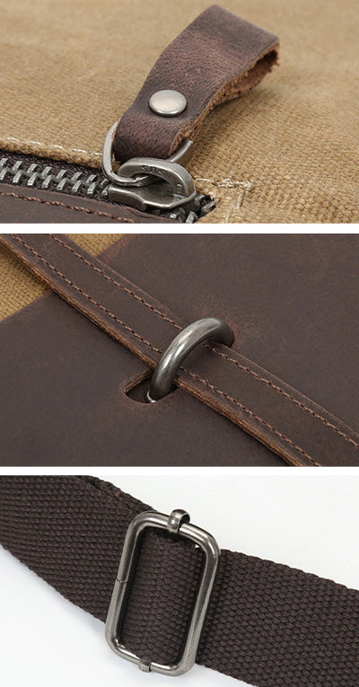 Serviette en cuir pour homme Valmio Weston – kaki sable