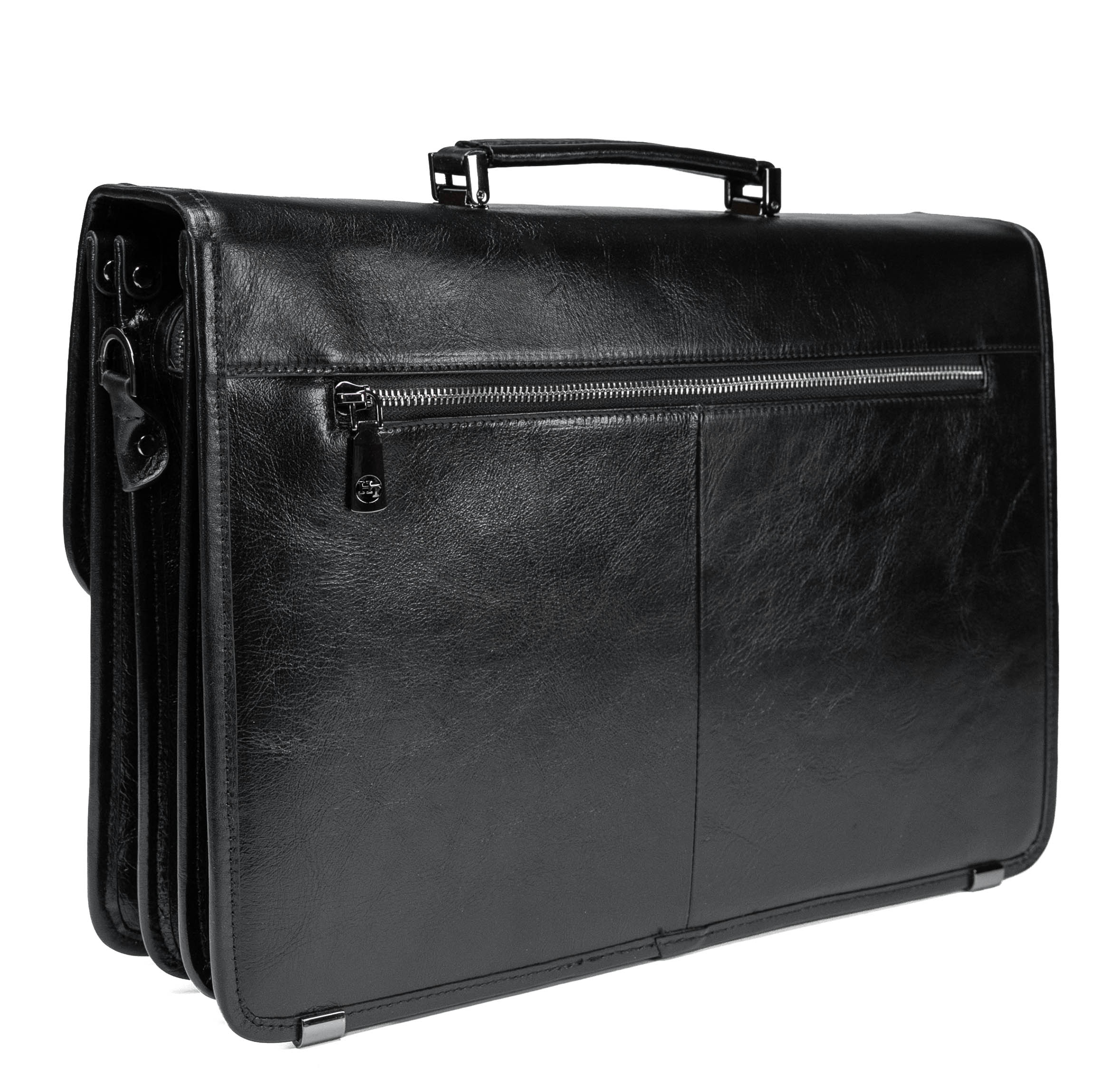 Serviette en cuir pour homme Arven noir