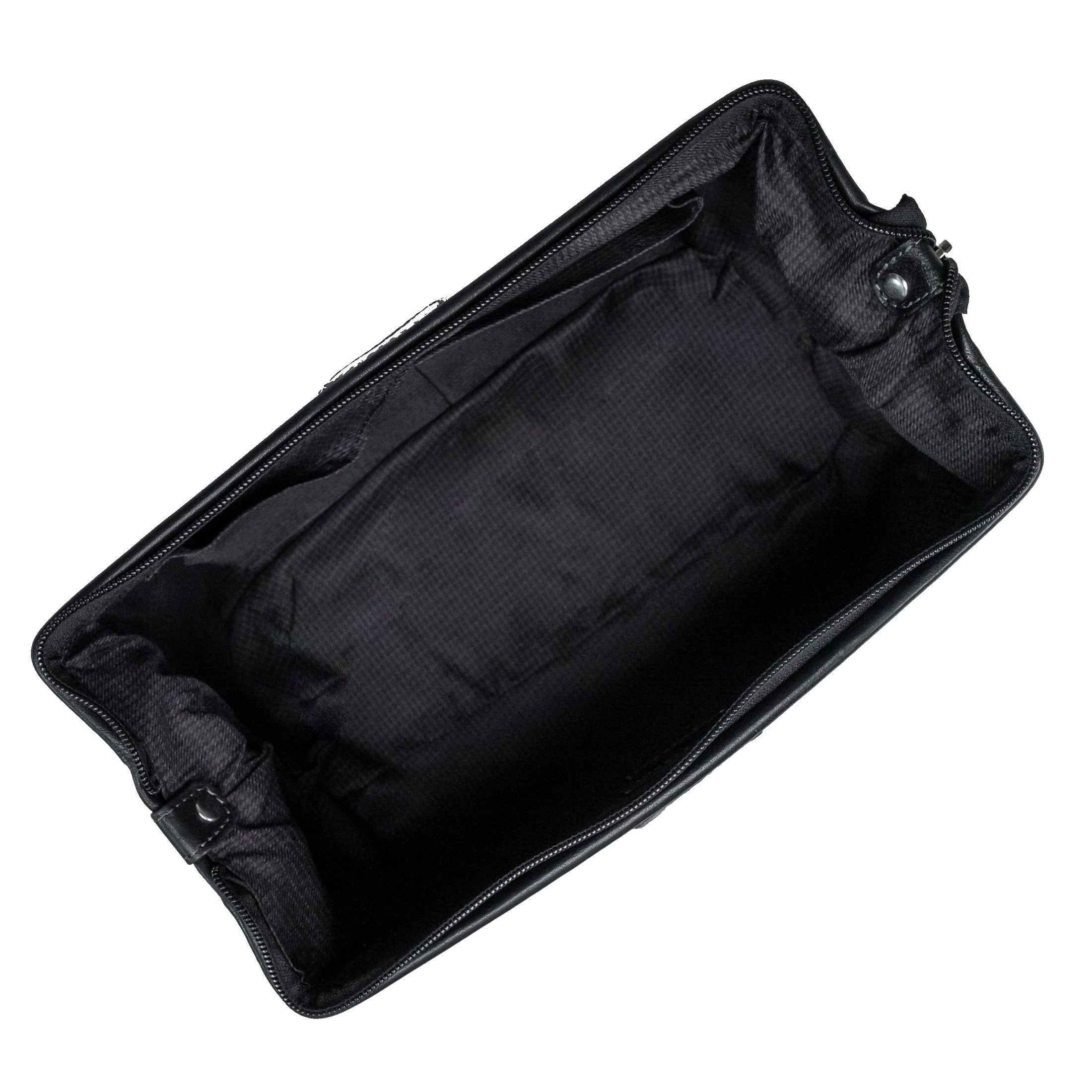 Black Leather Toiletry Bag Valmio Sedona