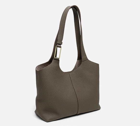 Bolso de cuero para mujer Valmio Terina - café