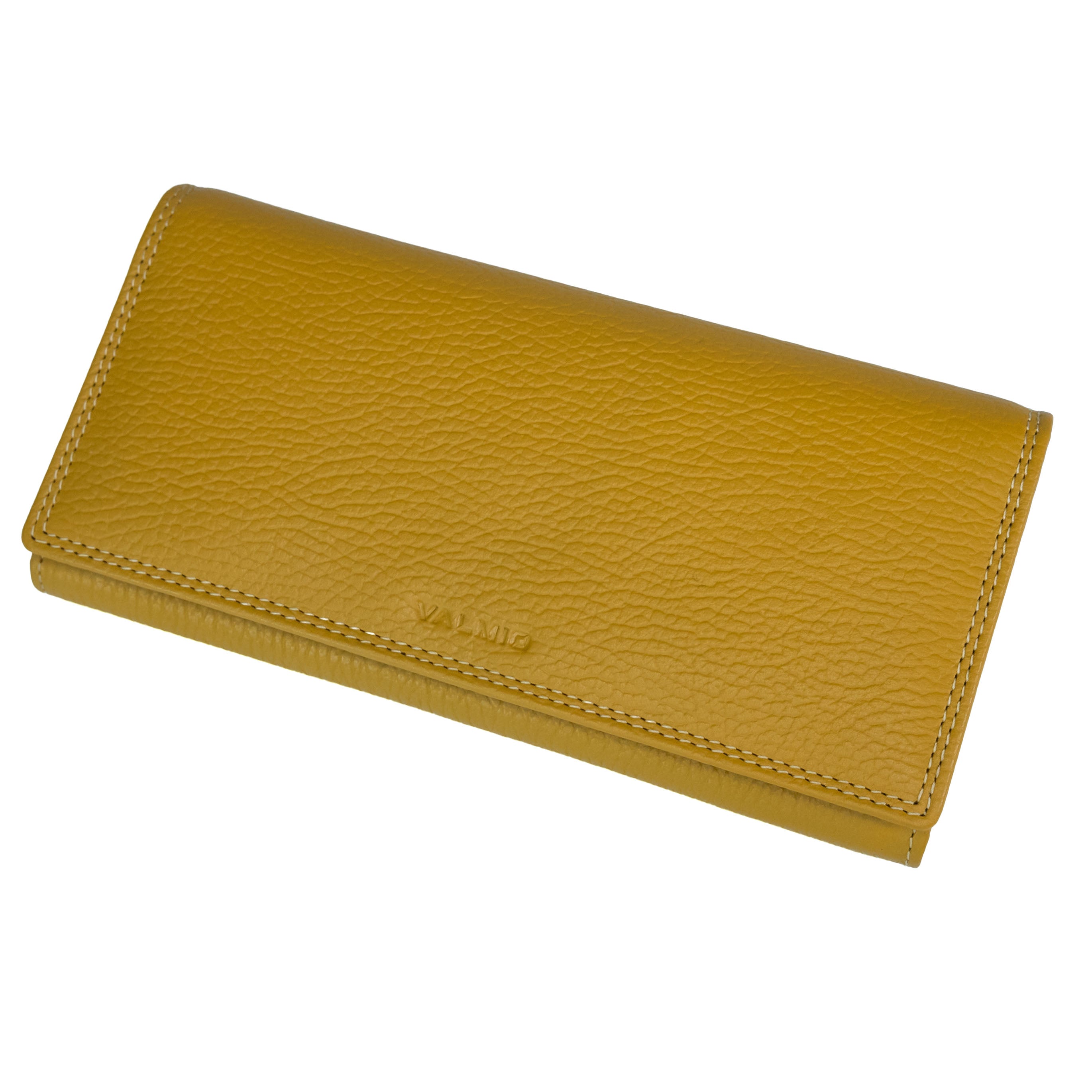 Portefeuille en cuir pour femme Valmio Core 2431 jaune