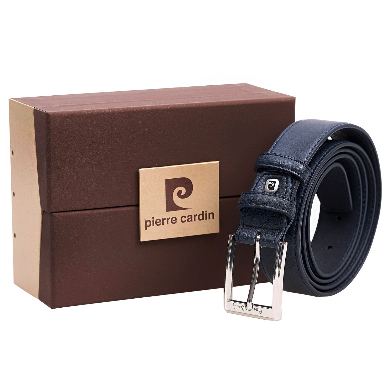 Pierre Cardin leather belt 2510-BLU