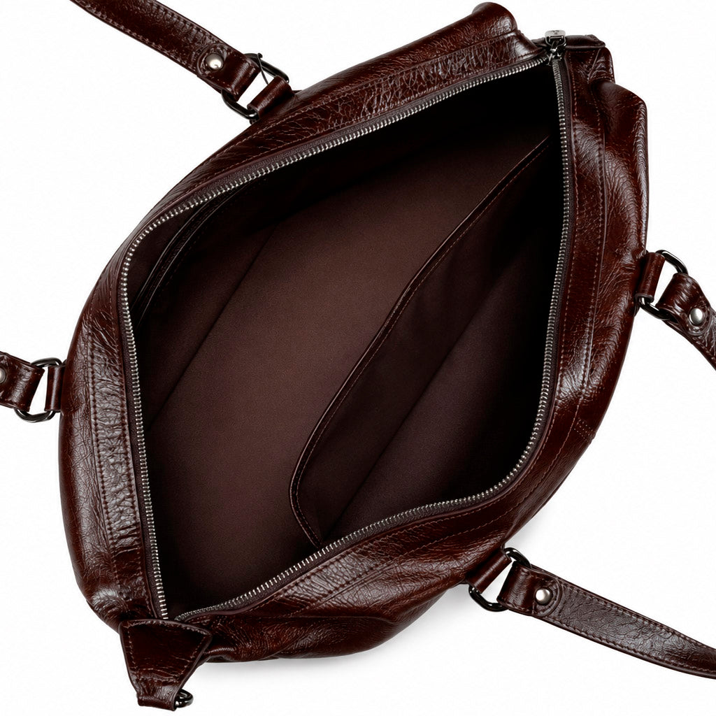 Sac de voyage en cuir Valmio Kane - marron