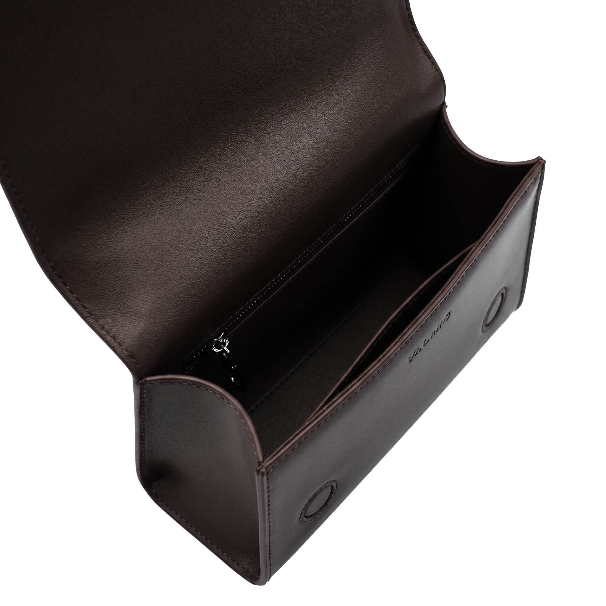 Sac à main en cuir pour femme Valmio Rinora - marron foncé
