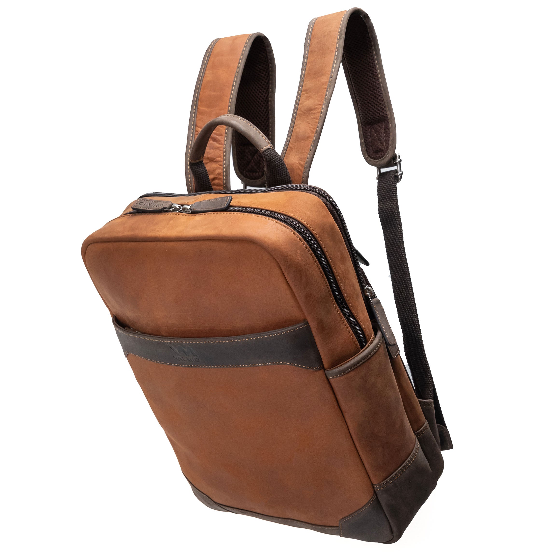 Light brown leather backpack Valmio York