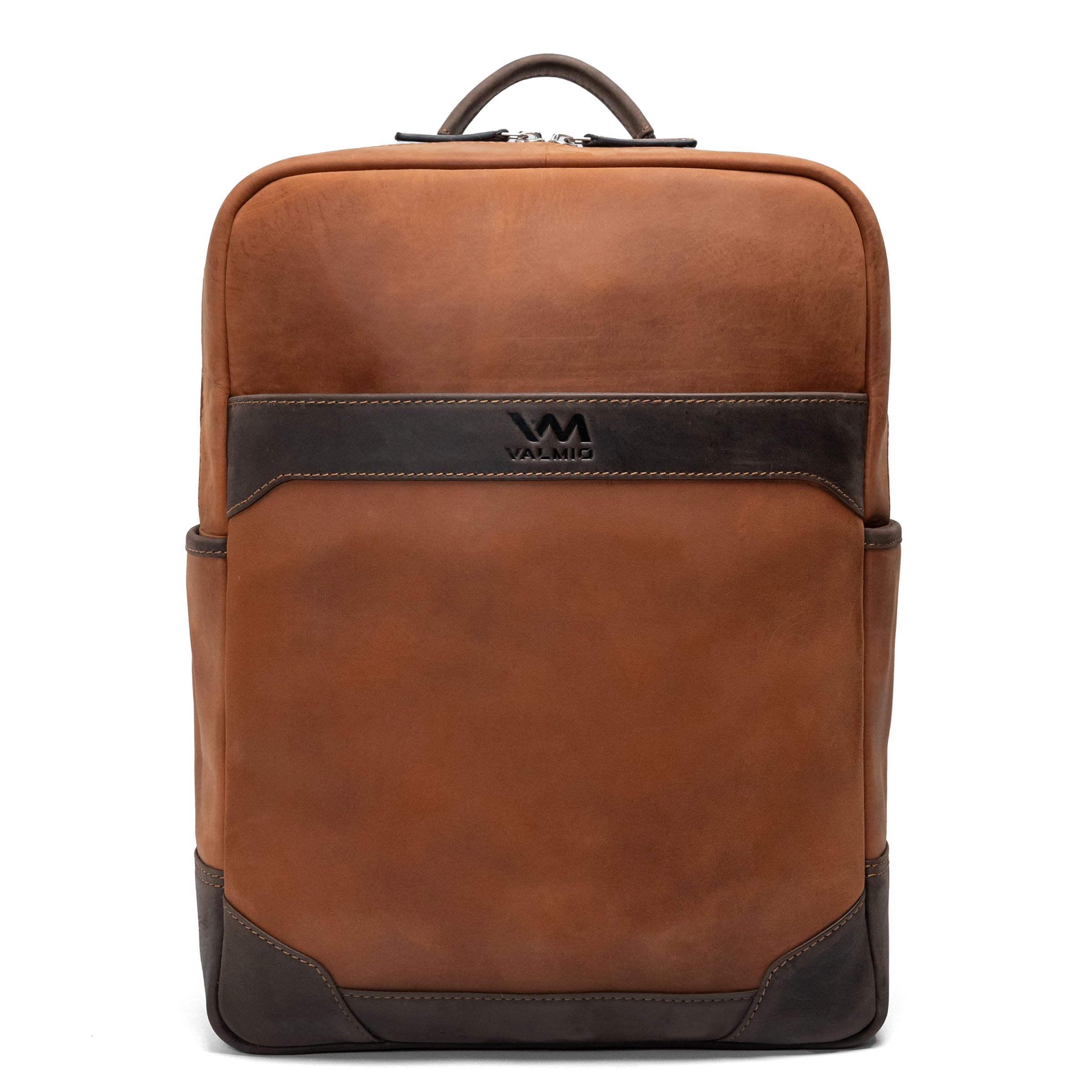 Light brown leather backpack Valmio York