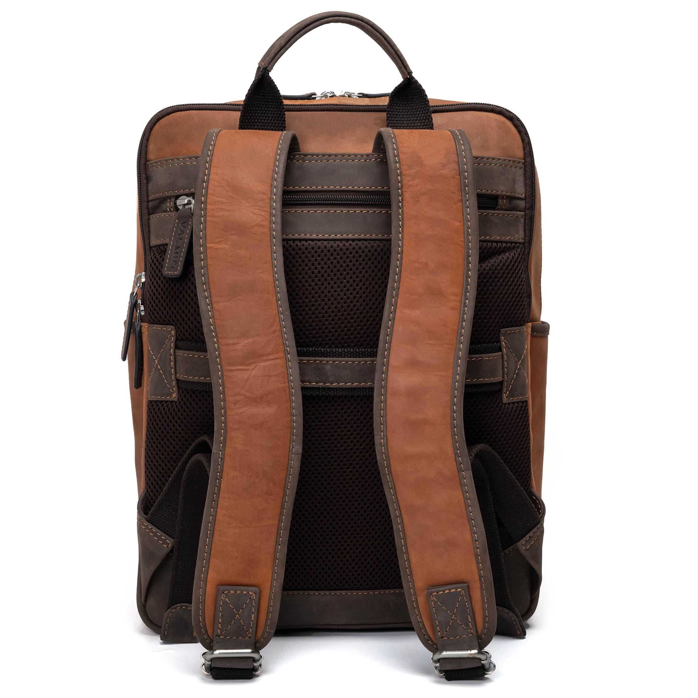 Light brown leather backpack Valmio York