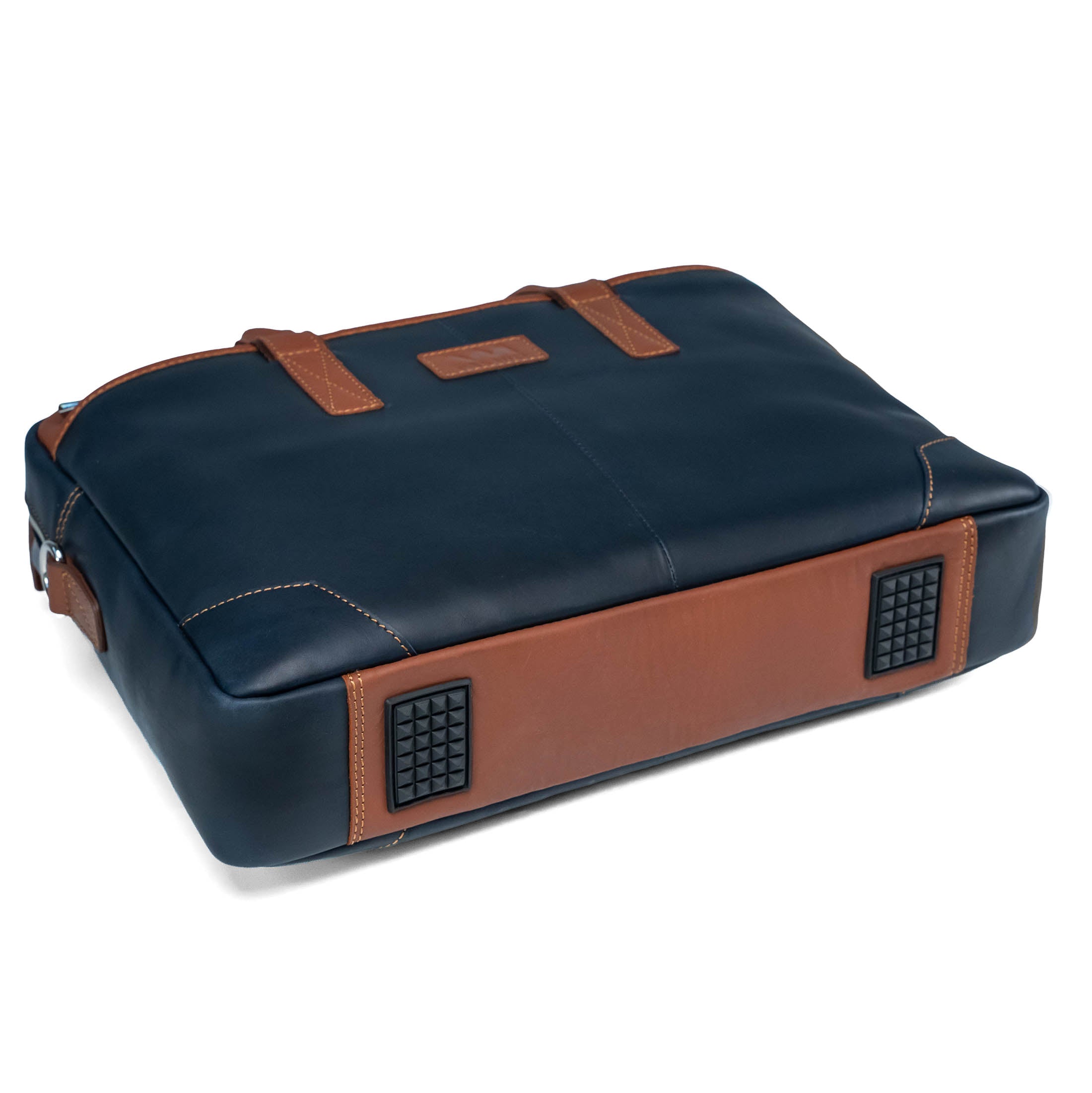Blauwe Leren Laptop Tas Valmio Denton 2.0