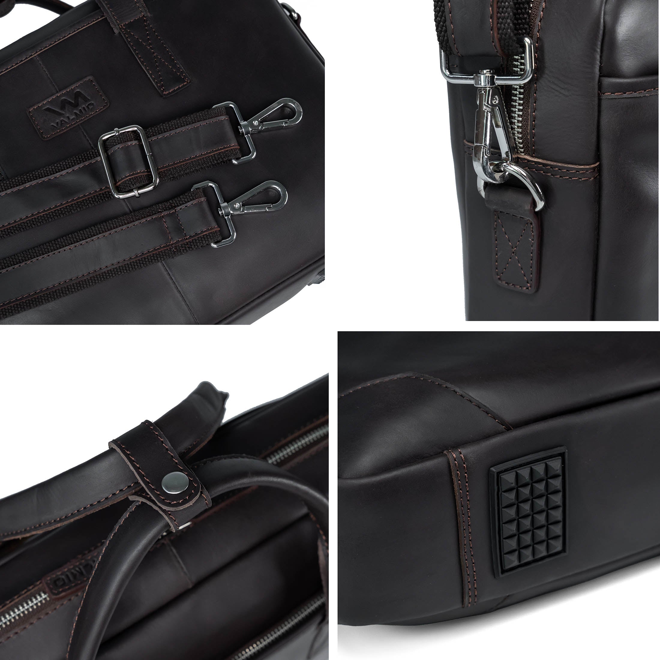 Bolso para portátil de cuero Denton 2.0