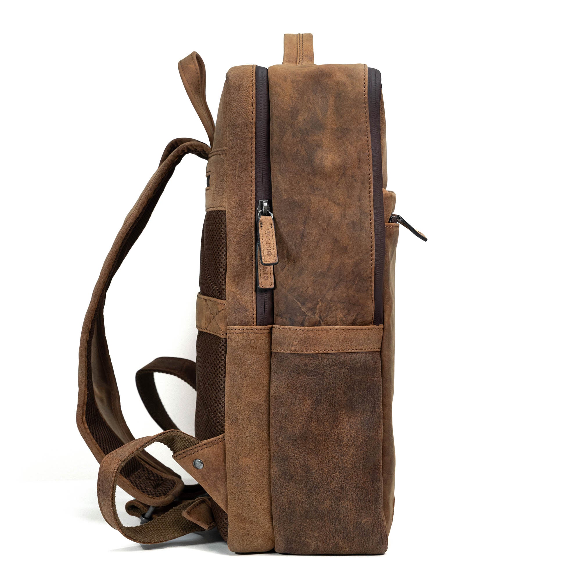 Leather Backpack Valmio Hunter