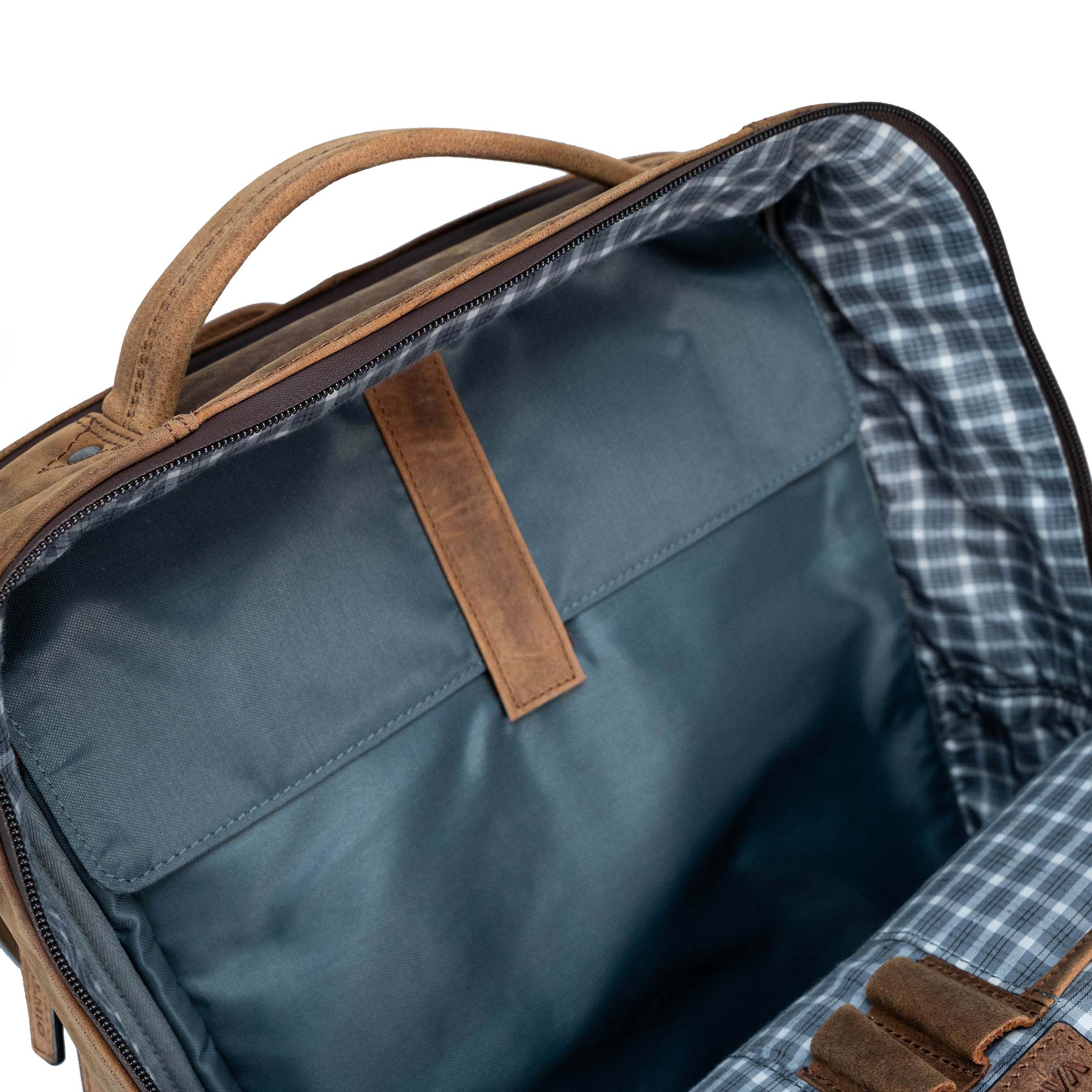 Leather Backpack Valmio Hunter