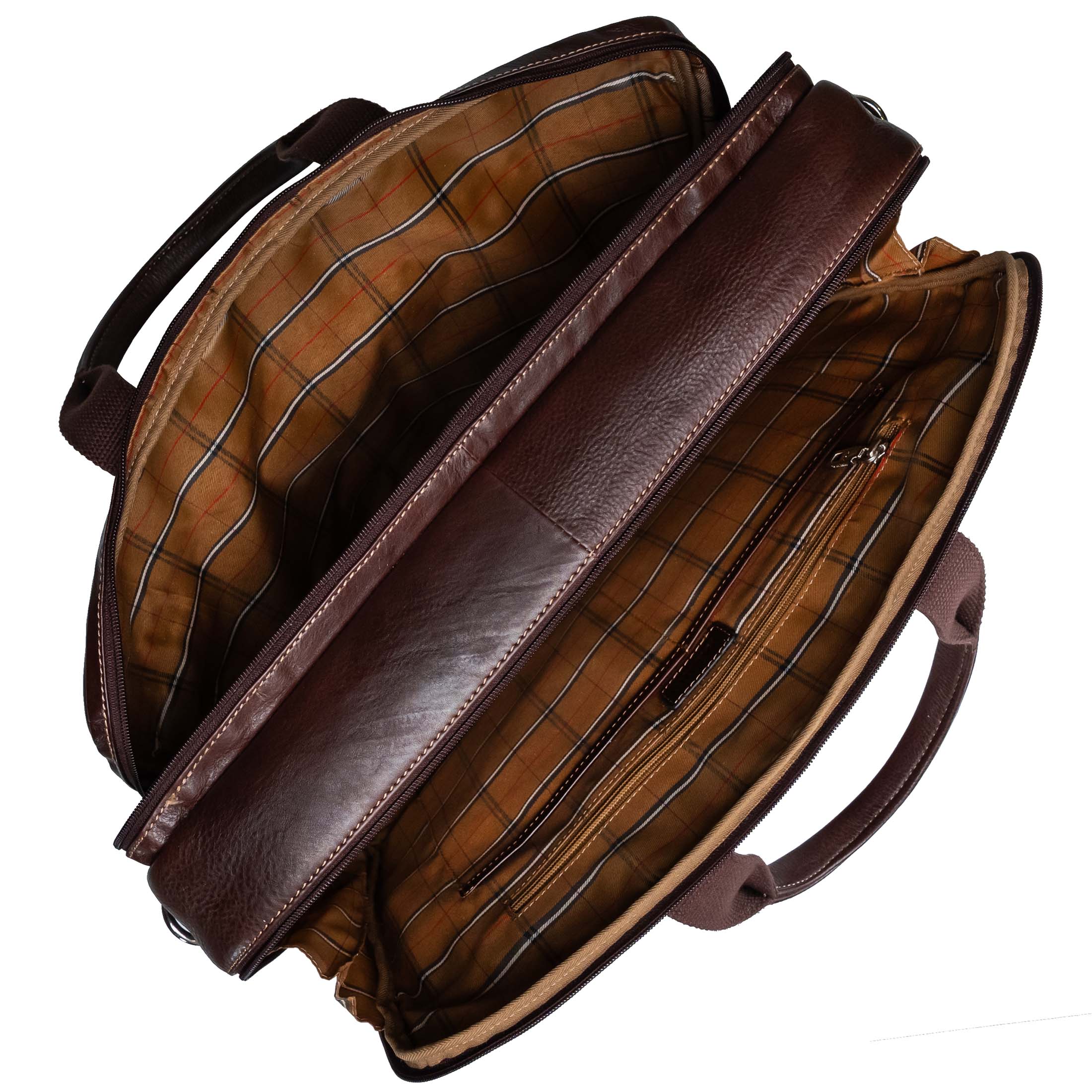 Bolso Valmio Vigo de cuero genuino marrón